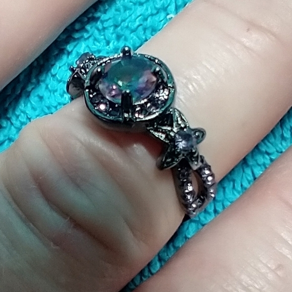 Black purple stone ring - Picture 7 of 7